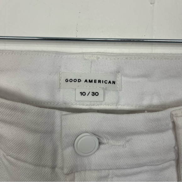 Good American Jeans Good Waist Palazzo Crop Wide Leg in White Size 10/30 - Picture 2 of 3
